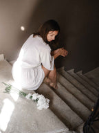 Peignoir mariage brodé