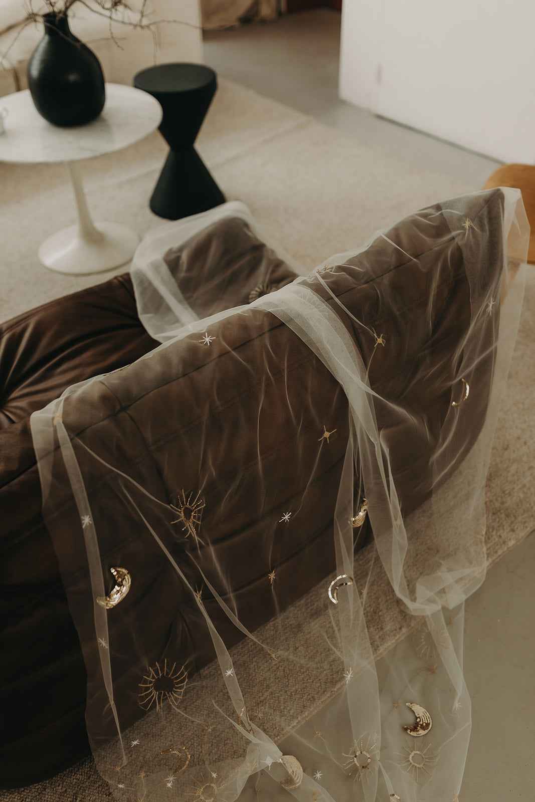 Voile  – Motifs lunes, étoiles et soleils