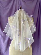 Voile EVJF – Accessoire EVJF nœuds satin brodés | Team Bride