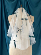 Voile EVJF – Accessoire EVJF nœuds satin brodés | Team Bride