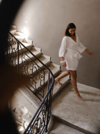 Peignoir mariage brodé