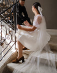 Voile de mariée uni avec perles - Prudie