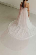 Voile de mariée coloré – Poème & fleurs en soie