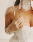 Voilette de mariée brodée