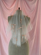Voile EVJF – Accessoire EVJF nœuds satin brodés | Team Bride