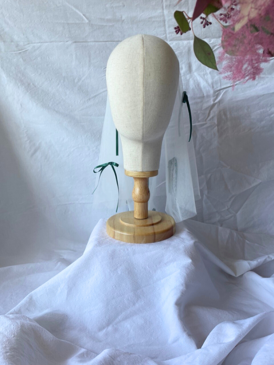 Mini voile EVJF en tulle – Accessoire mariage avec nœuds satin brodés | Team Bride