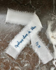 Ruban bouquet de mariée – Personnalisable & brodé à la main (les deux côtés brodés)