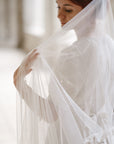 Voile de mariée uni avec perles - Prudie